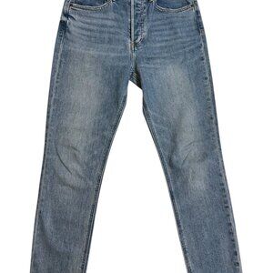 Denim Forum (Aritzia) "The Yoko High Rise Slim" Blue Jeans (28)
